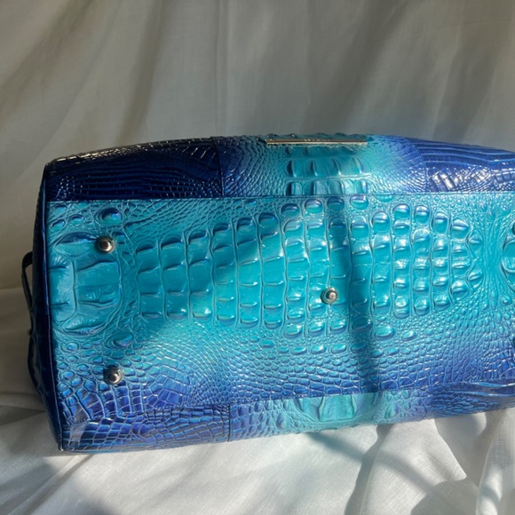 BRAHMIN TALULLA CROC EMBOSSED DUFFLE OMBRÉ - Picture 5 of 6